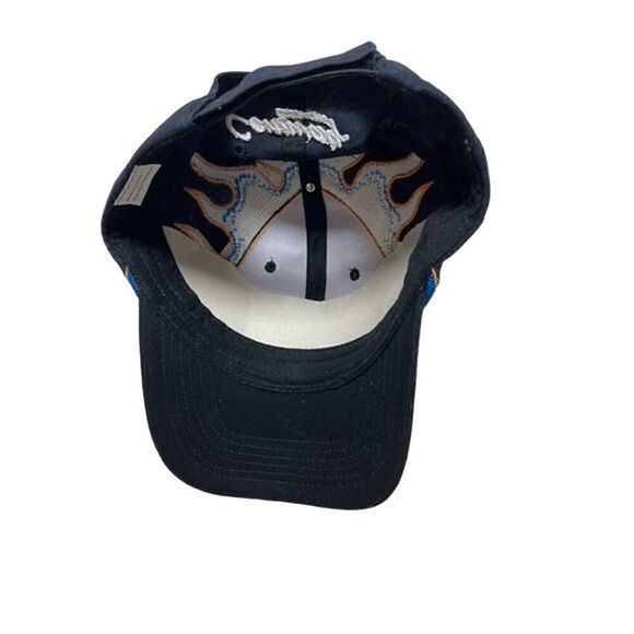 Conway Freight Hat Cap Strap Back Adjustable men Colin Braun 6 Black Blue Flames - Picture 9 of 10
